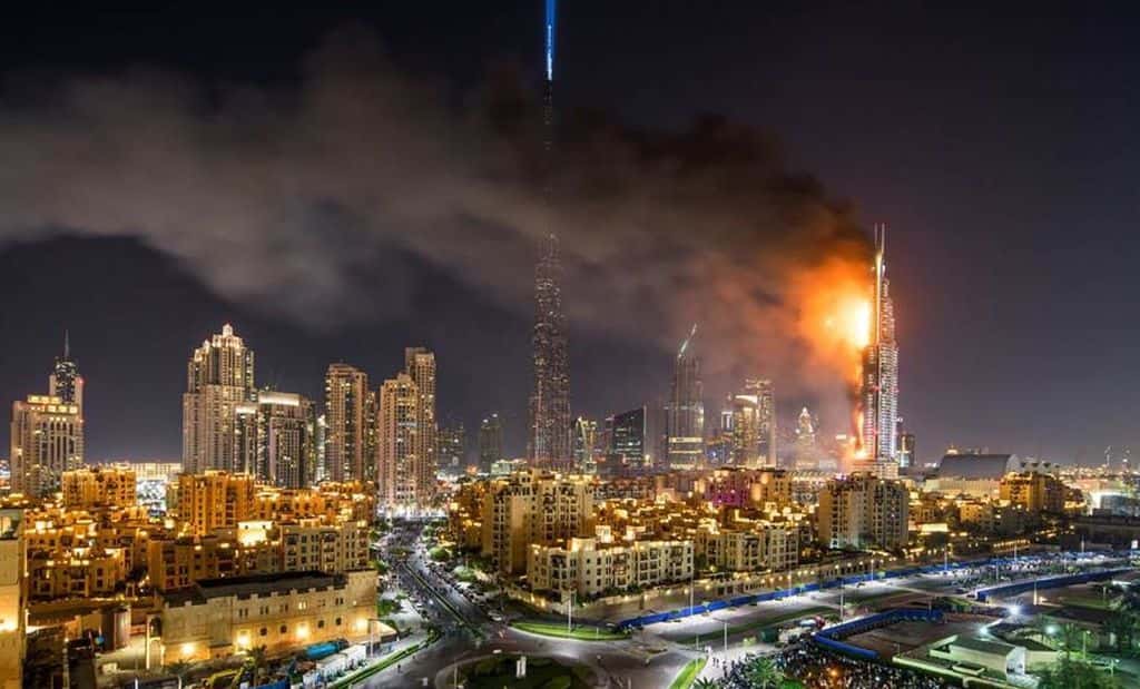 حريق في دبي