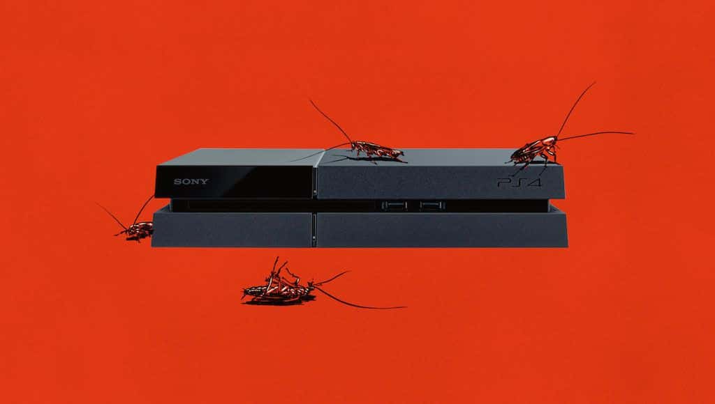 صراصير على جهاز ps4