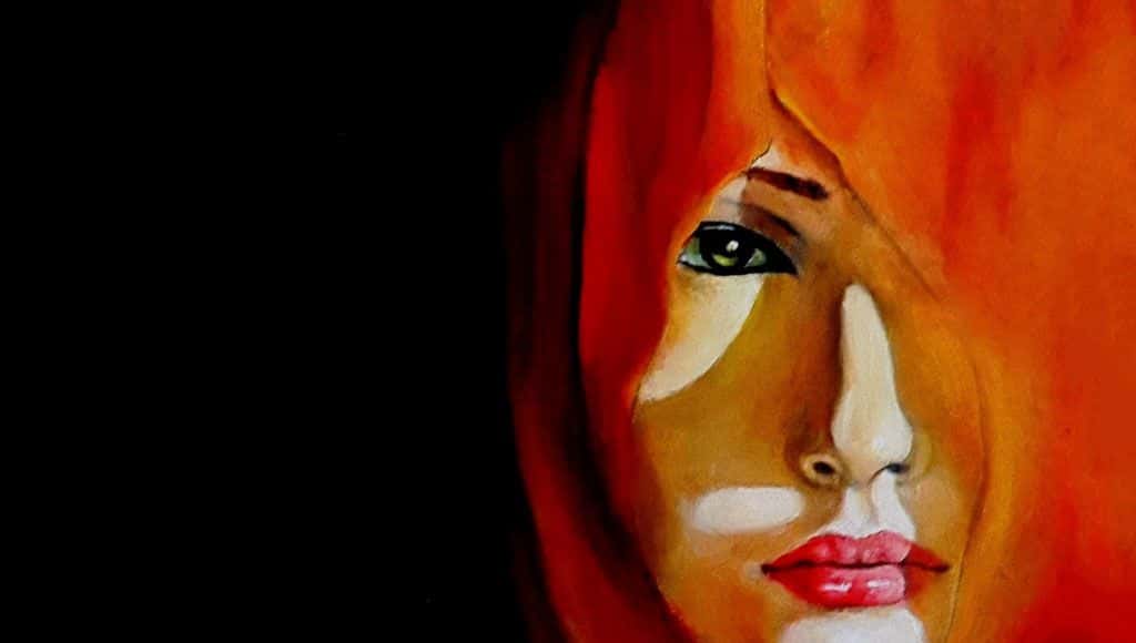 امرأة ذات الوشاح الاحمر