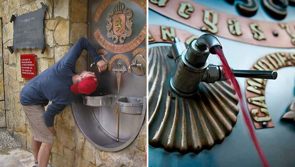 ينبوع النبيذ المجاني للحجاج المسيحيين