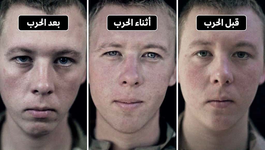 جنود تم التقاط صورهم قبل وأثناء وبعد الحرب