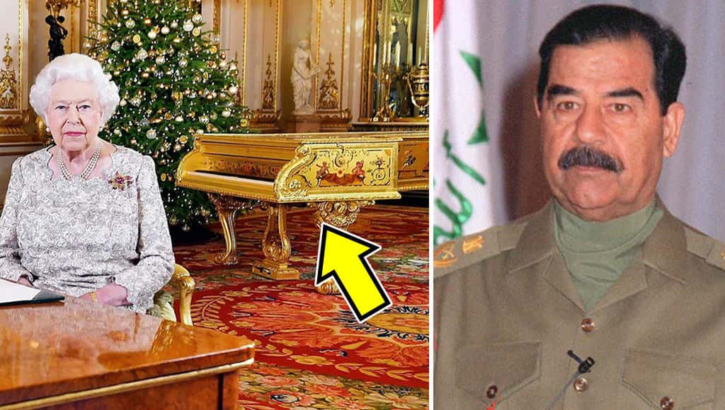 هل فعلاً سرقت الملكة إليزابيث هذا البيانو الذهبي من صدام حسين؟