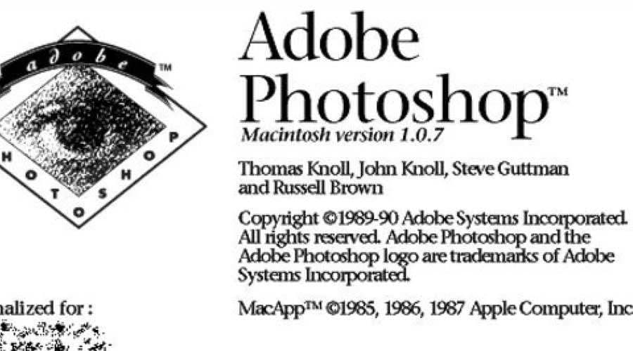 الإصدار الأول من برمجية Adobe Photoshop