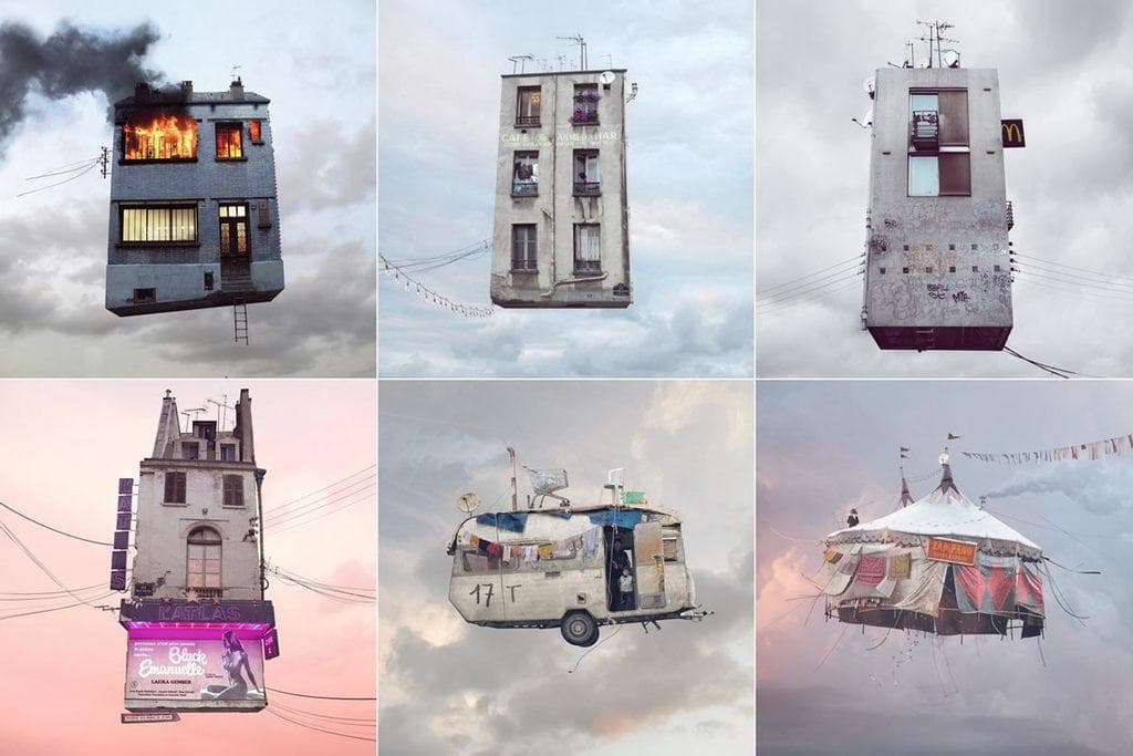 البيوت الطائرة Flying Houses