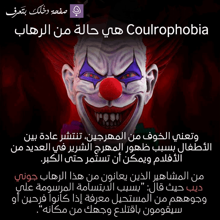 الكولروفوبيا Coulrophobia