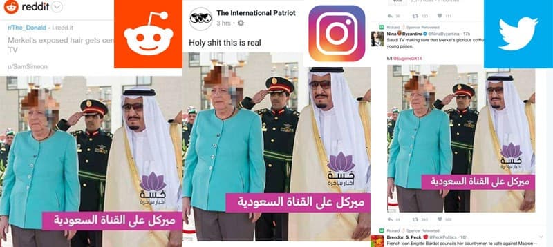 التلفزيون السعودي يغطي شعر ميركل