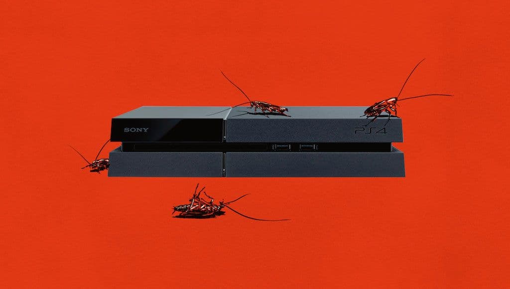 صراصير على جهاز ps4