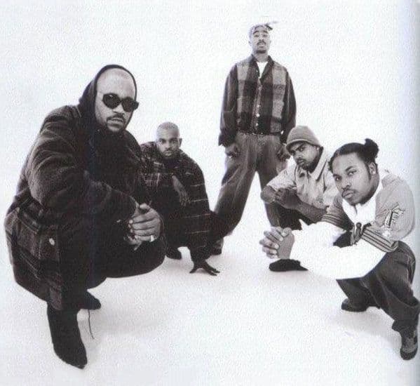 من اليمين إلى اليسار: The Rated R وMacadoshis وتوباك وMopreme وBig Syke