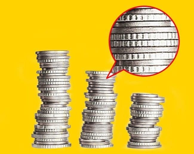 الحواف المدببة على أطراف القطع النقديّة