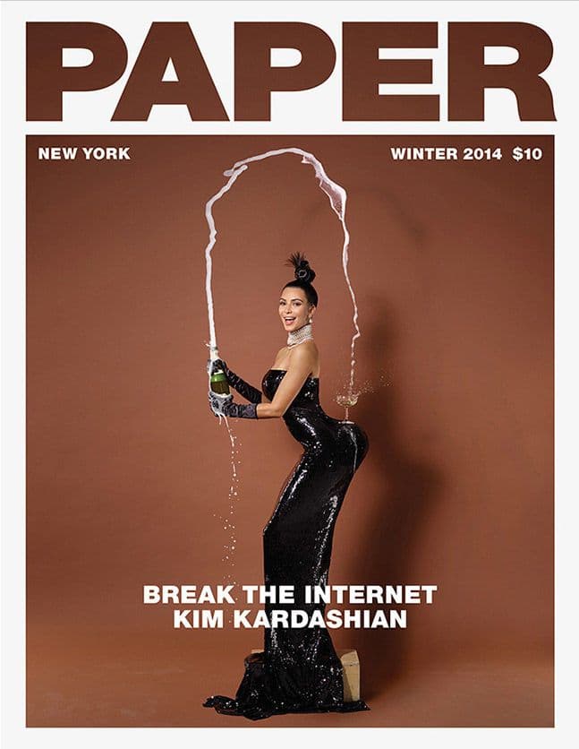 صورة كيم كارداشيان على غلاف مجلة ”Paper“