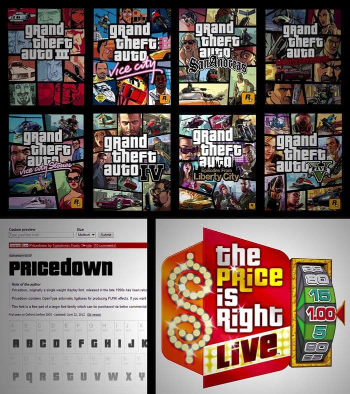خط Pricedown
