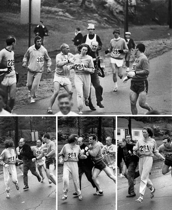 (كاترين سفيتزر) Kathrine Switzer أول امرأة تشارك في ماراتون (بوسطن) سنة 1967