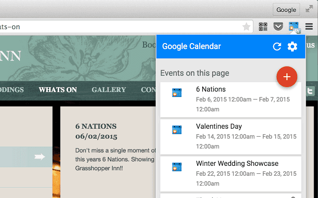 إضافة Google Calendar، أو ”رزنامة غوغل“