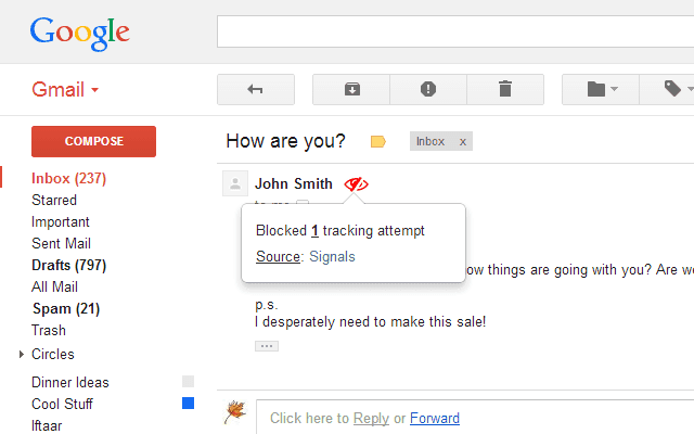 إضافة PixelBlock، أو ”مضادة التعقب“