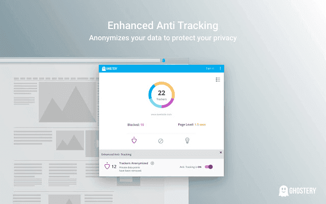 إضافة Ghostery، أو ”الشبحية“