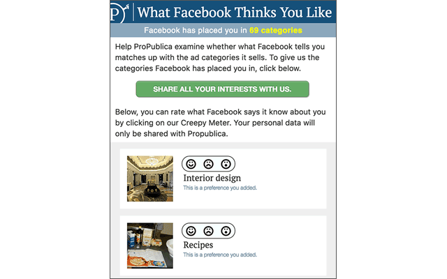 إضافة What Facebook Thinks You Like