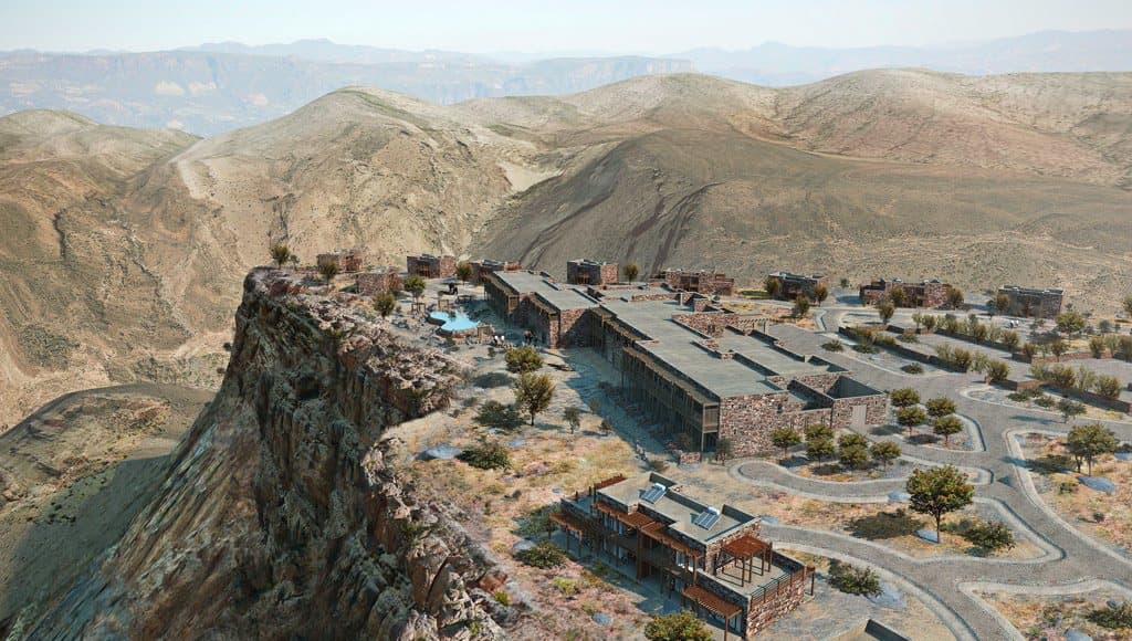 منتجع عليلة جبل الأخضر على قمة الجرف.
