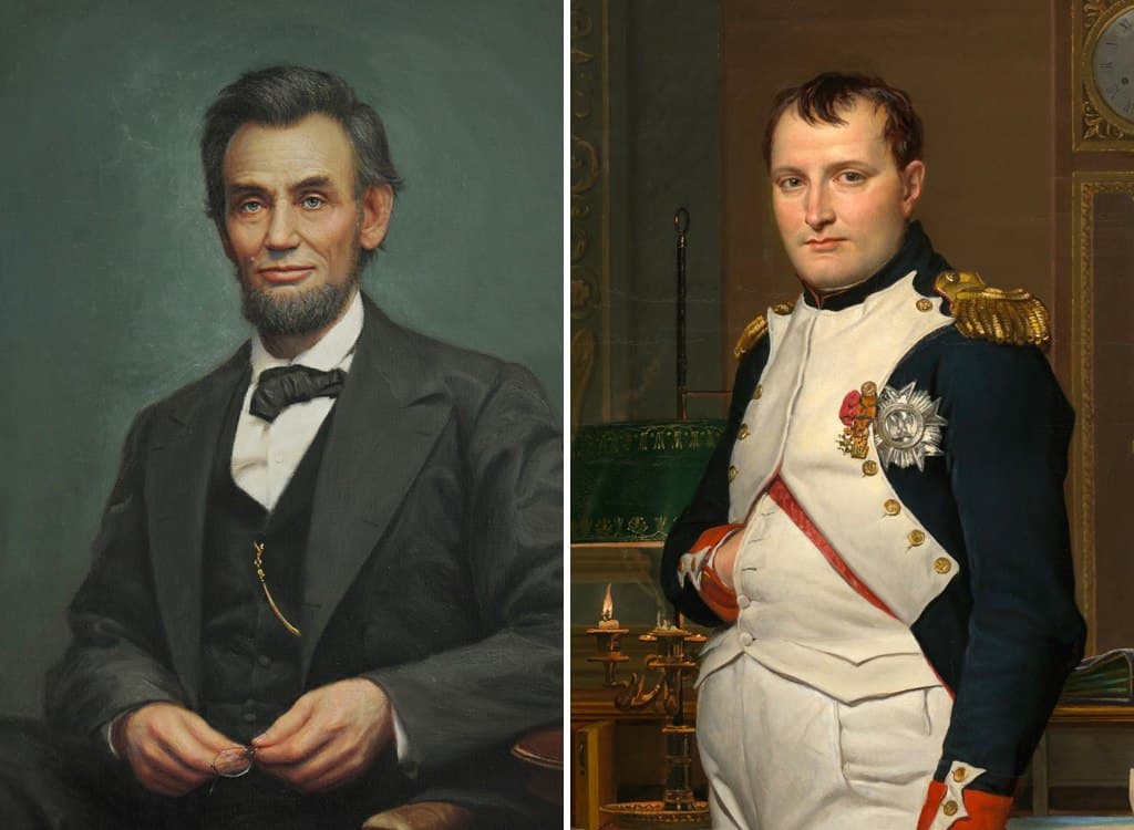 نابليون بونابارت (1769–1821) وأبراهام لينكولن (1809–1865)