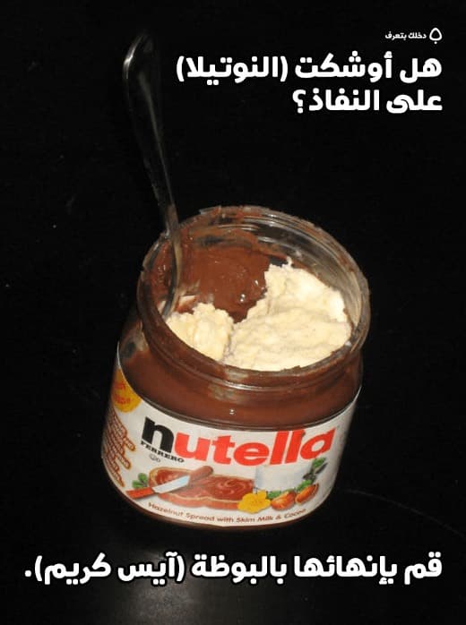 هل أوشكت (النوتيلا) على النفاذ؟ قم بإنهائها بالبوظة (آيس كريم).