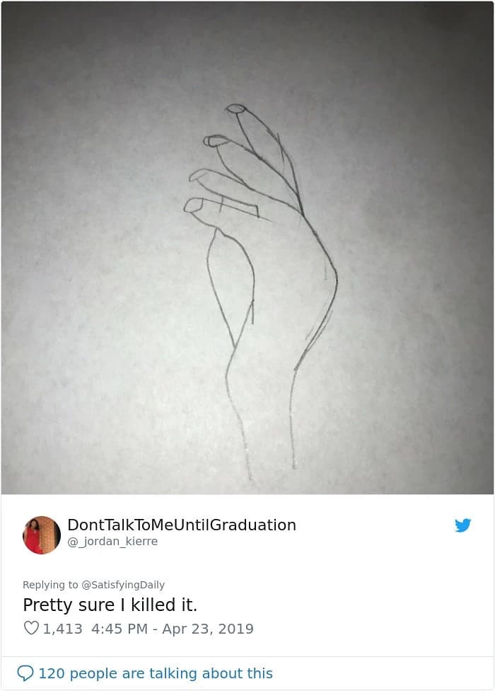 مسودة رسمة يد بشرية