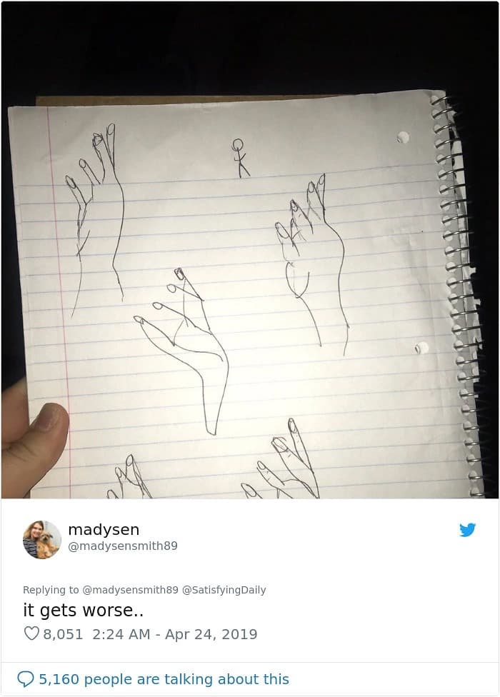 مسودة رسمة يد بشرية