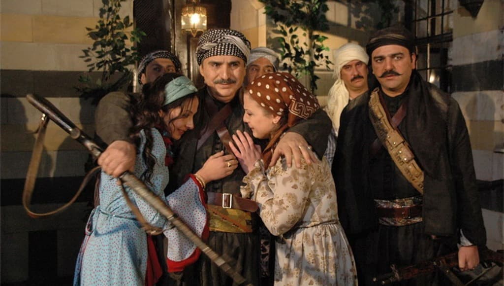 مشهد من مسلسل باب الحارة