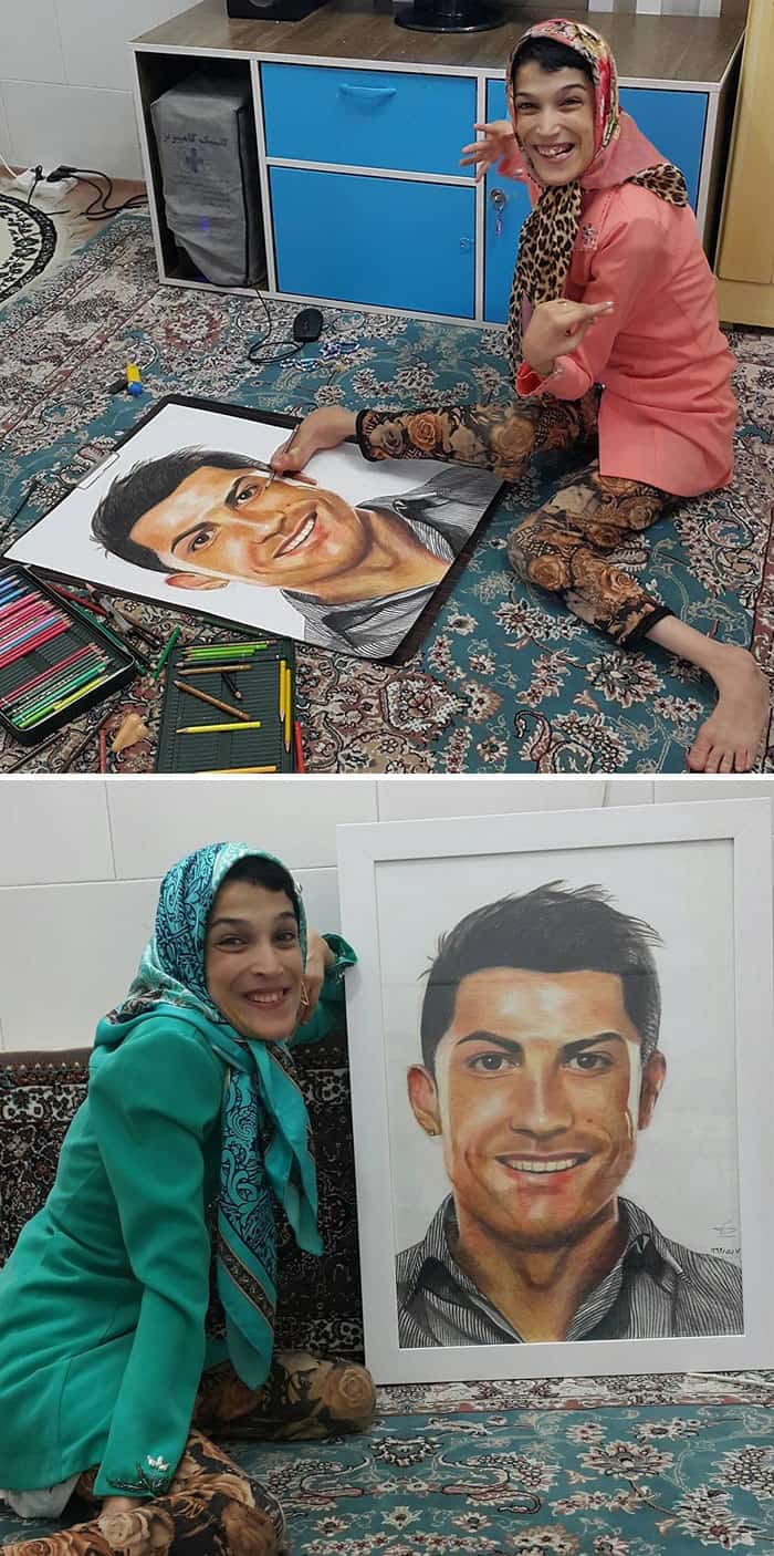 لوحات فنية من إبداع فاطمة حمامي نصر آبادي