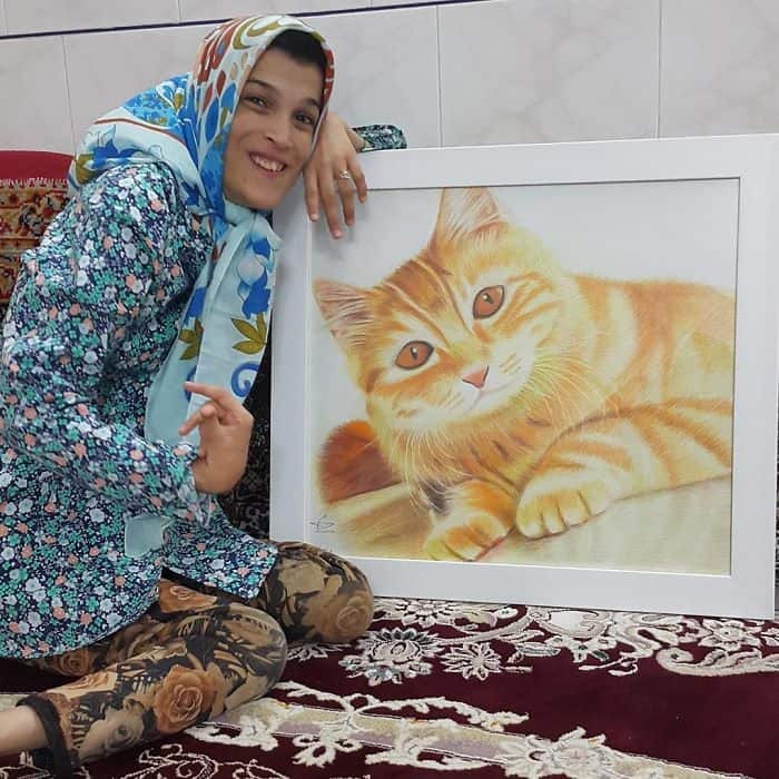 لوحات فنية من إبداع فاطمة حمامي نصر آبادي