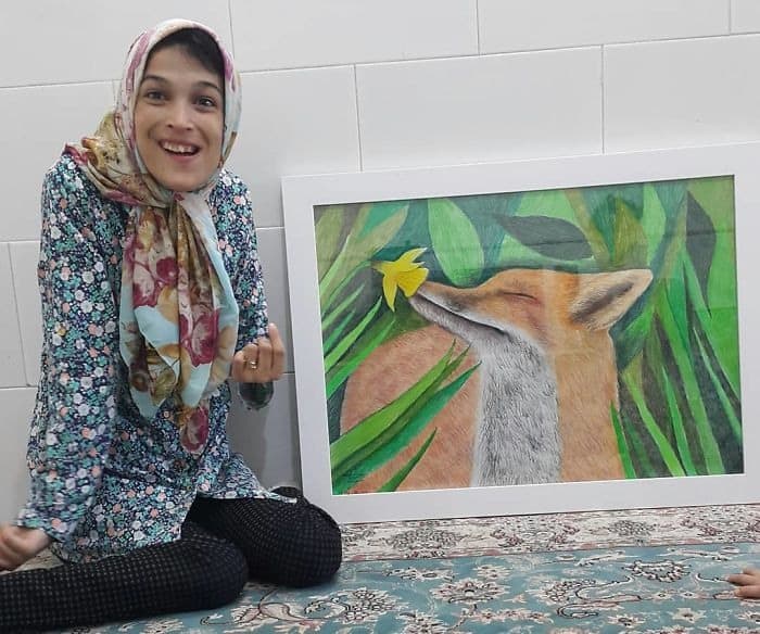 لوحات فنية من إبداع فاطمة حمامي نصر آبادي
