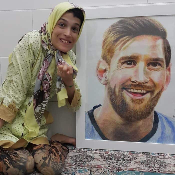 لوحات فنية من إبداع فاطمة حمامي نصر آبادي