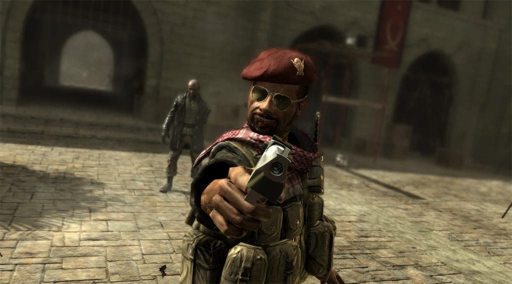 مشهد إعدام الرئيس بمسدس Desert Eagle في لعبة Call of Duty: Modern Warfare