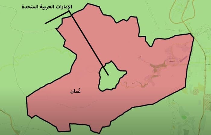 أراضي الإمارات العربية المتحدة داخل عمان
