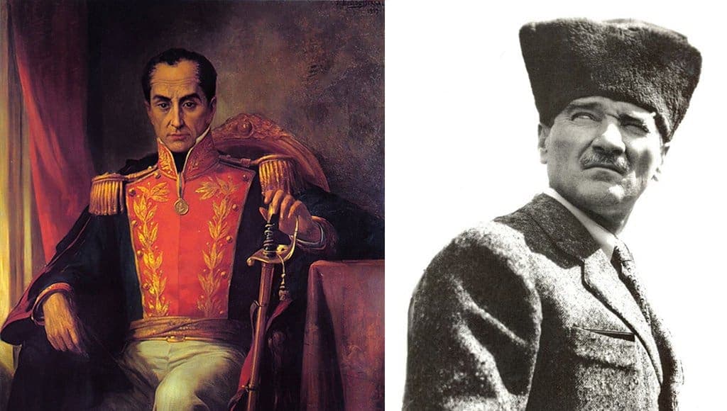 كمال أتاتورك وسيمون بوليفار