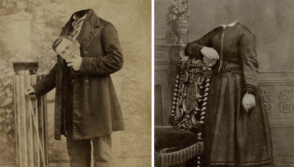 صور مخيفة من العصر الفيكتوري لأشخاص بدون رؤوس قد تم التعديل عليها حتى قبل ظهور الفوتوشوب