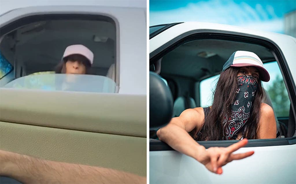 مصور فوتوغرافي يلتقط صورا احترافية للغرباء في الشارع