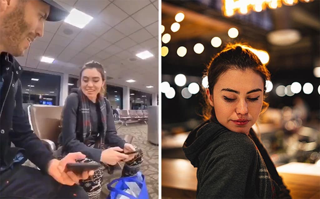 مصور فوتوغرافي يلتقط صورا احترافية للغرباء في الشارع