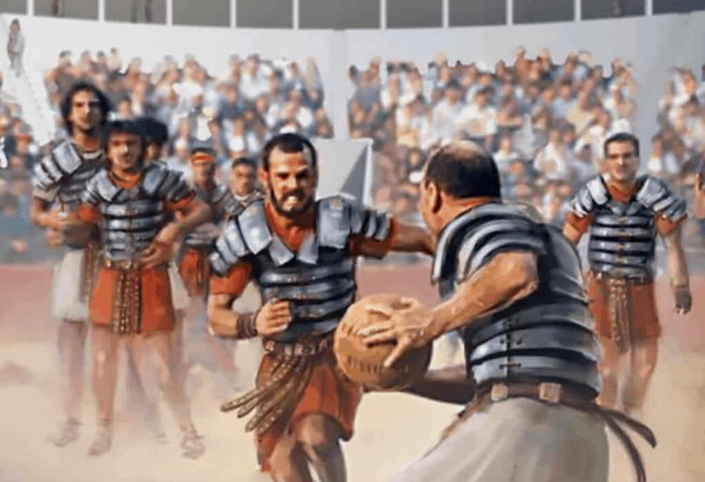 قام الرومان بتطوير هذه اللعبة عن لعبة يونانية قديمة تشبهها.