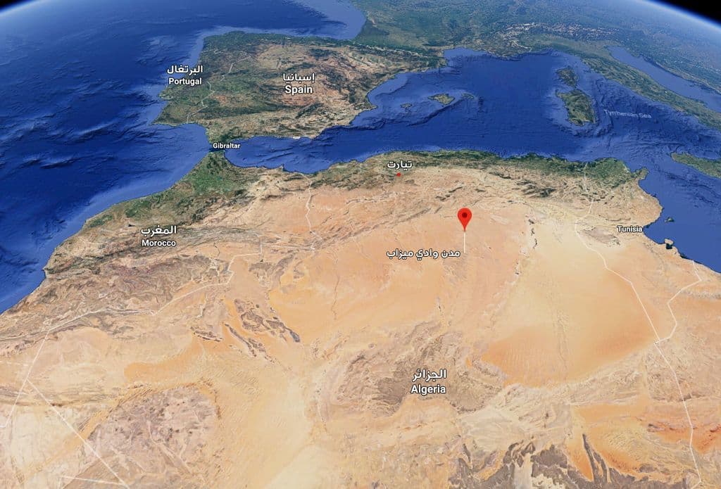 موقع وادي ميزاب في الجزائر