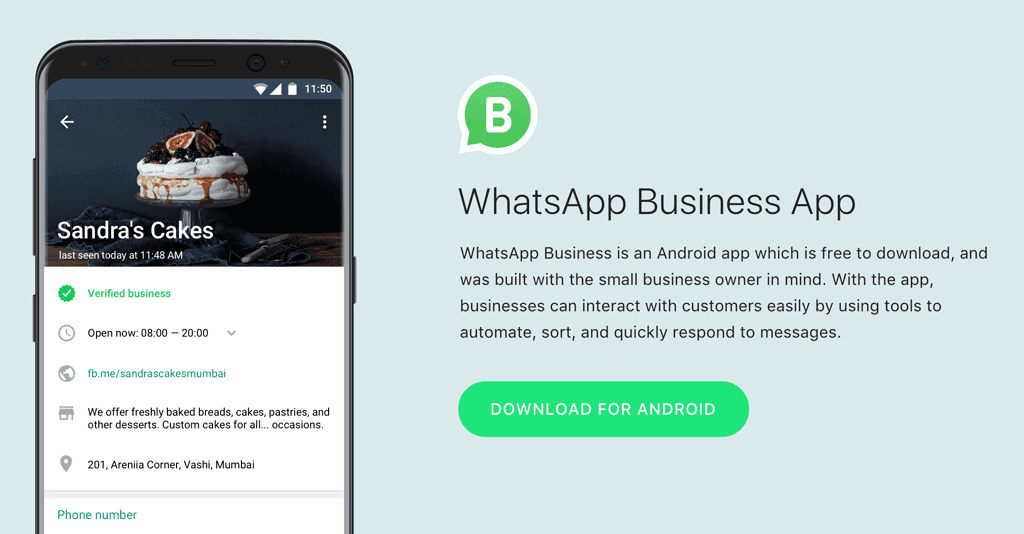 تطبيق WhatsApp Business