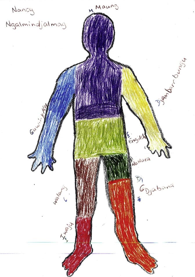 رسم قامت به (نانسي) بعدما طلبت (سينغر) من الناس في البلدة رسمه لتبيان قدرتهم اللغوية.