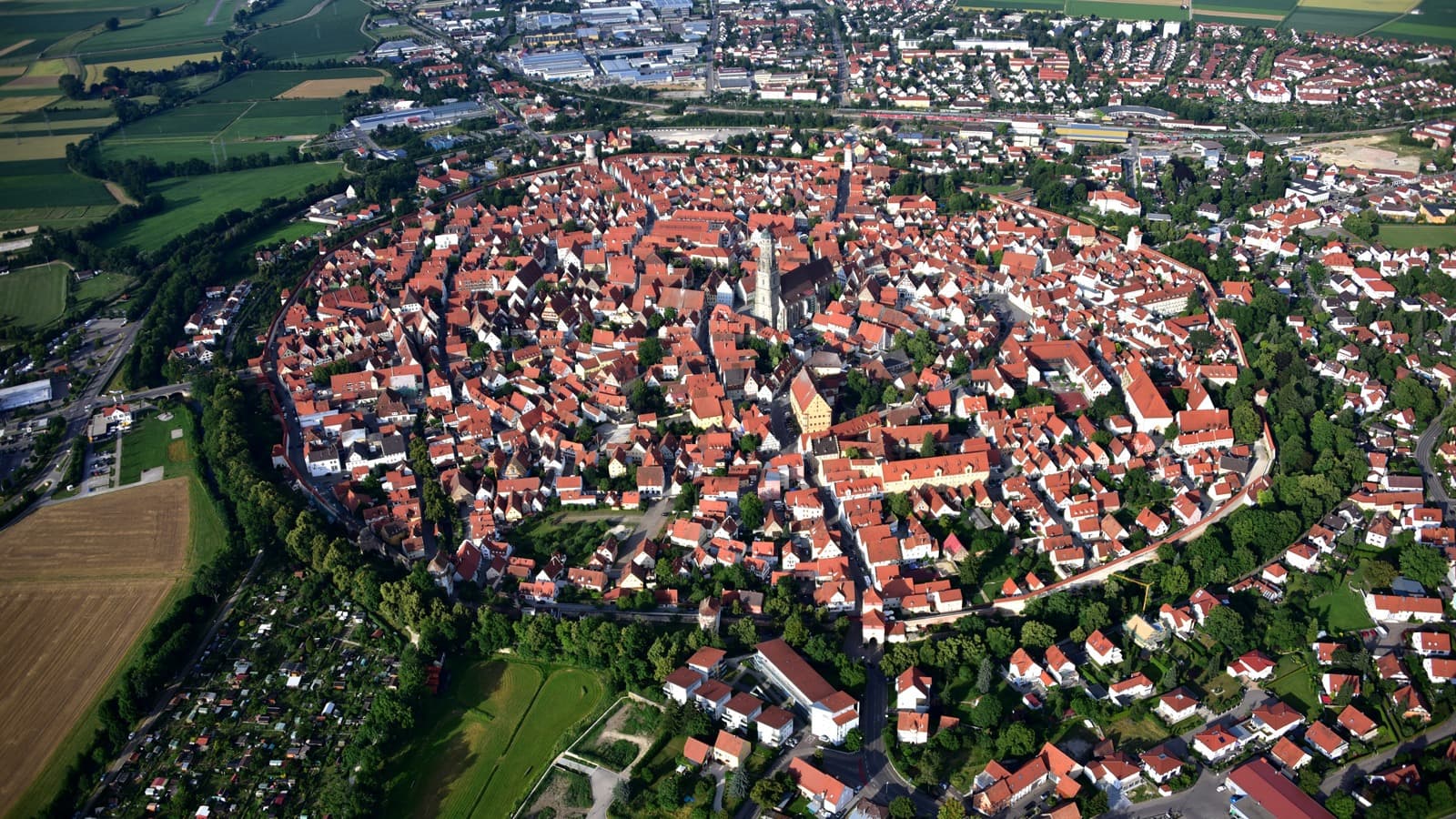 مدينة (نوردلينجن) الألمانية من الجو. صورة: Wolkenkratzer/Wikimedia