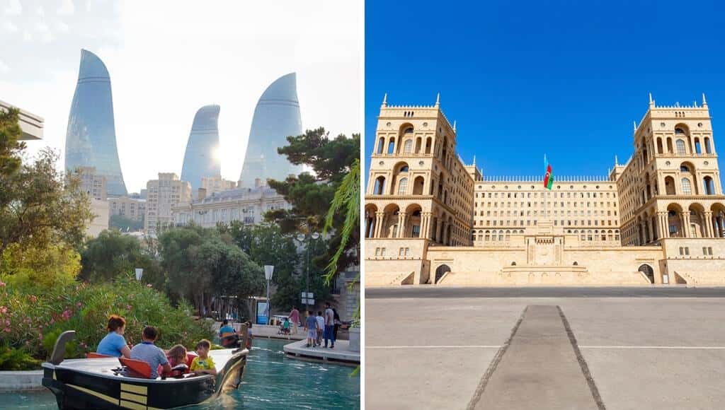 أجمل المعالم المعمارية والفنية في مدينة (باكو) عاصمة أذربيجان، التي توضح لنا مدى التقدم الاقتصادي والمعماري لهذا البلد