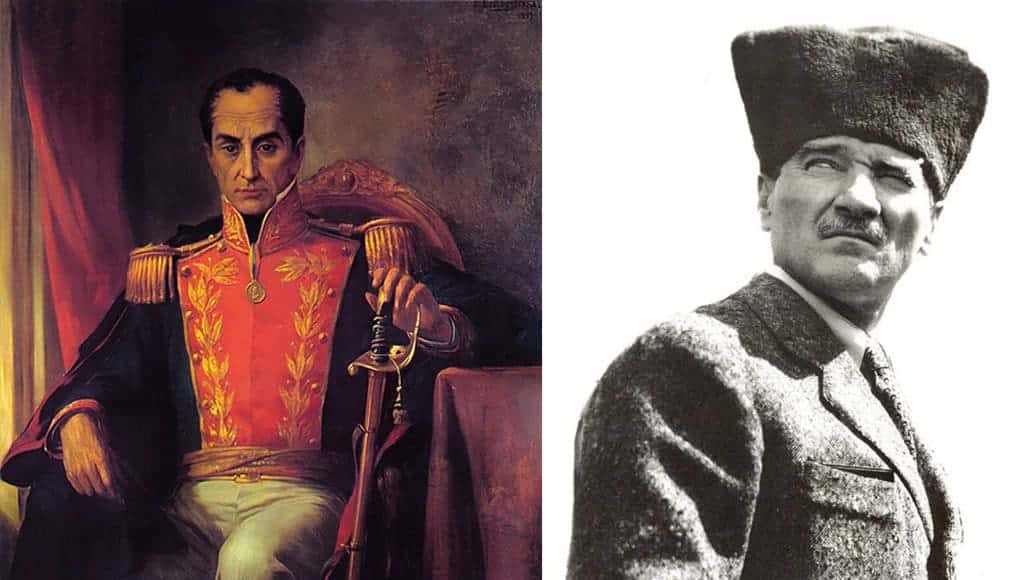 كمال أتاتورك وسيمون بوليفار