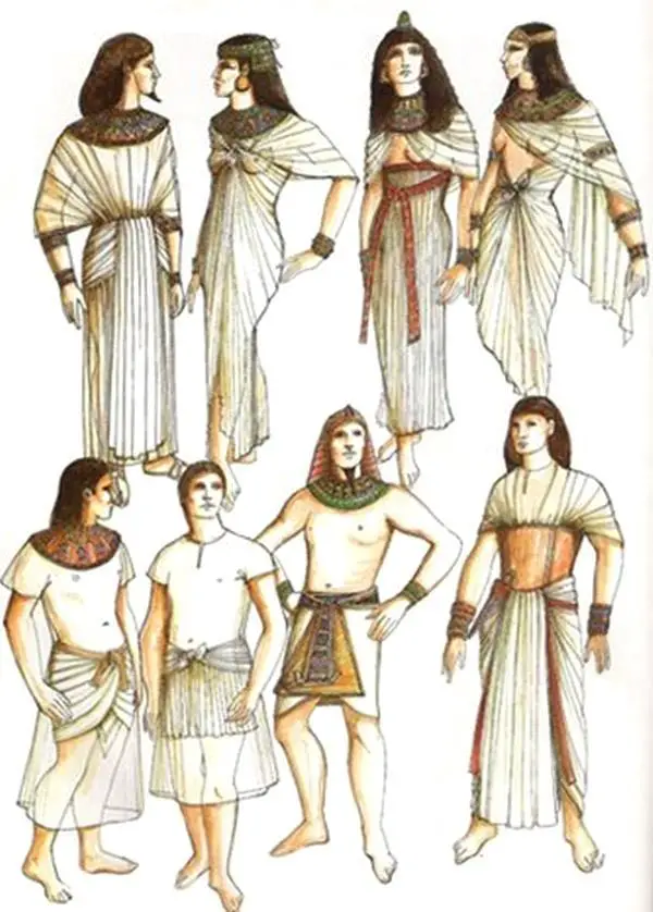 رجال المصريين القدماء يرتدون التنانير
