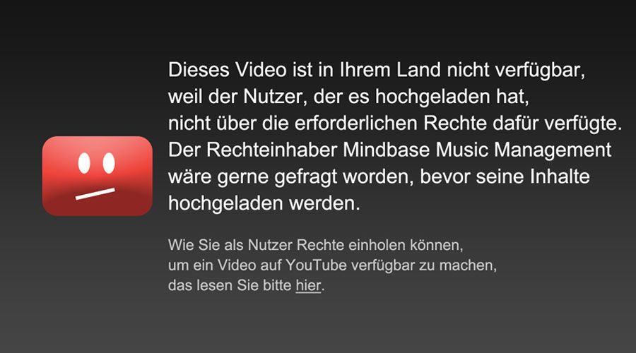 يوتيوب فيديو محضور في المانيا