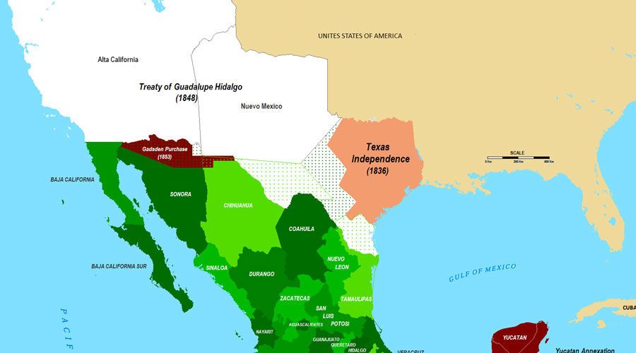 اراضي المكسيك في الولايات المتحدة