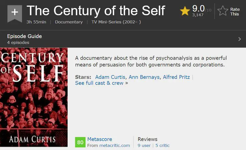 الفيلم الوثائقي ”قرن الذات - The Century of the Self“ 