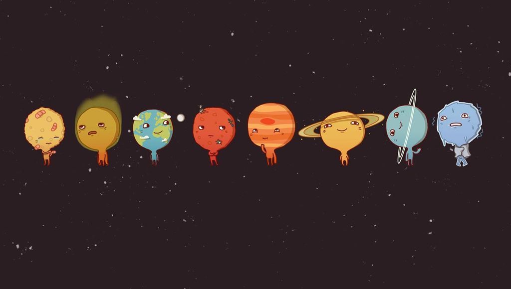 كواكب المجموعة الشمسية كارتون