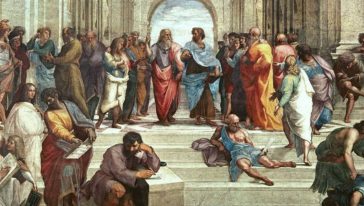 لوحة سقراط وافلاطون