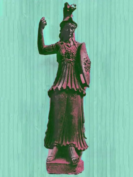 تمثال اللات - أثينا (اللات مينيرفا) من السويداء في متحف دمشق الوطني
